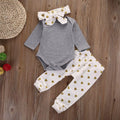 Three piece baby girl clothing set