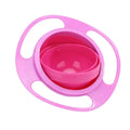 Suction baby bowl for weaning, held in place on a table