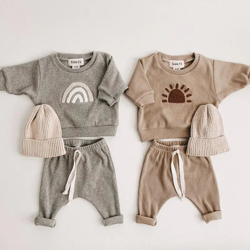 Baby sweatshirt and matching joggers set