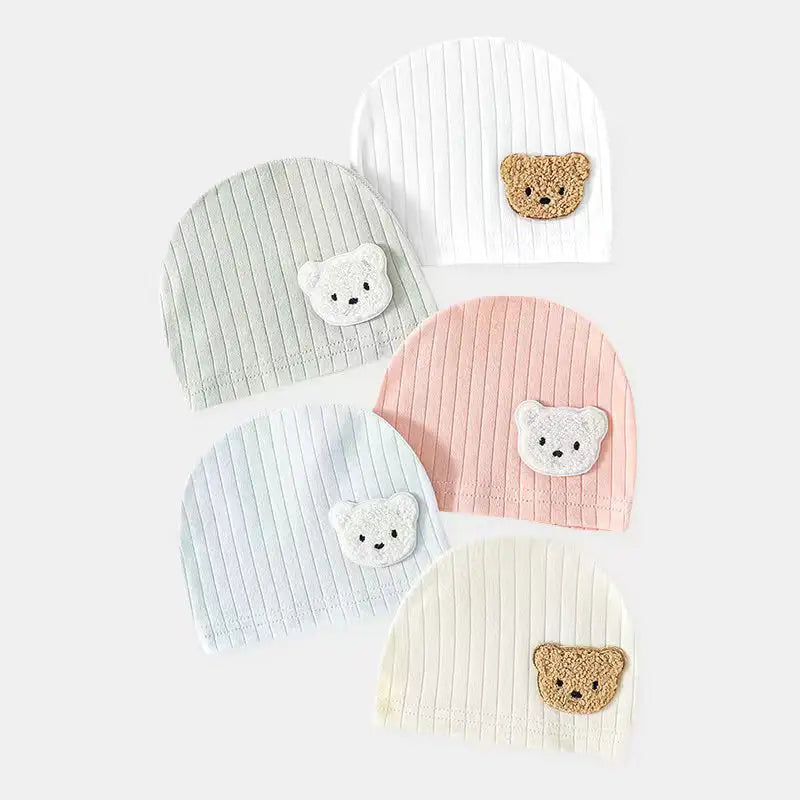 Soft knitted baby beanie hat with a stretchy band